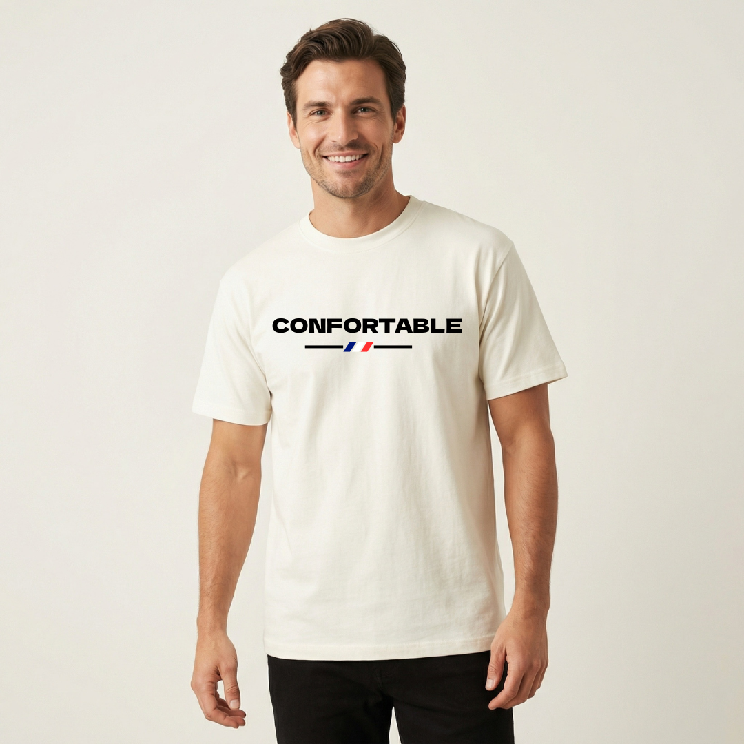 French motif t-shirt best cotton t-shirt in summer